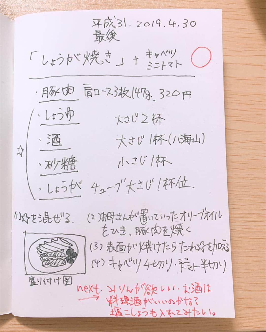 長谷川萌美さんのインスタグラム写真 - (長谷川萌美Instagram)「. #平成 ありがとうございました💕 . 色々とブログに書いたので プロフィールのリンクから飛んでご覧下さい🎵 .  #曲作り #大掃除 #自炊 #読書 の1日でした🙏✨ . #平成最後 の #もえた自炊してみた #生姜焼き #八海山 . .  #モエミバースデー #以来の #本当の #令和に乾杯 #平成最後の日 #ありがとう平成 #かけがえのない時代 #令和 #もよろしくお願いします」4月30日 22時50分 - moemi_hasegawa