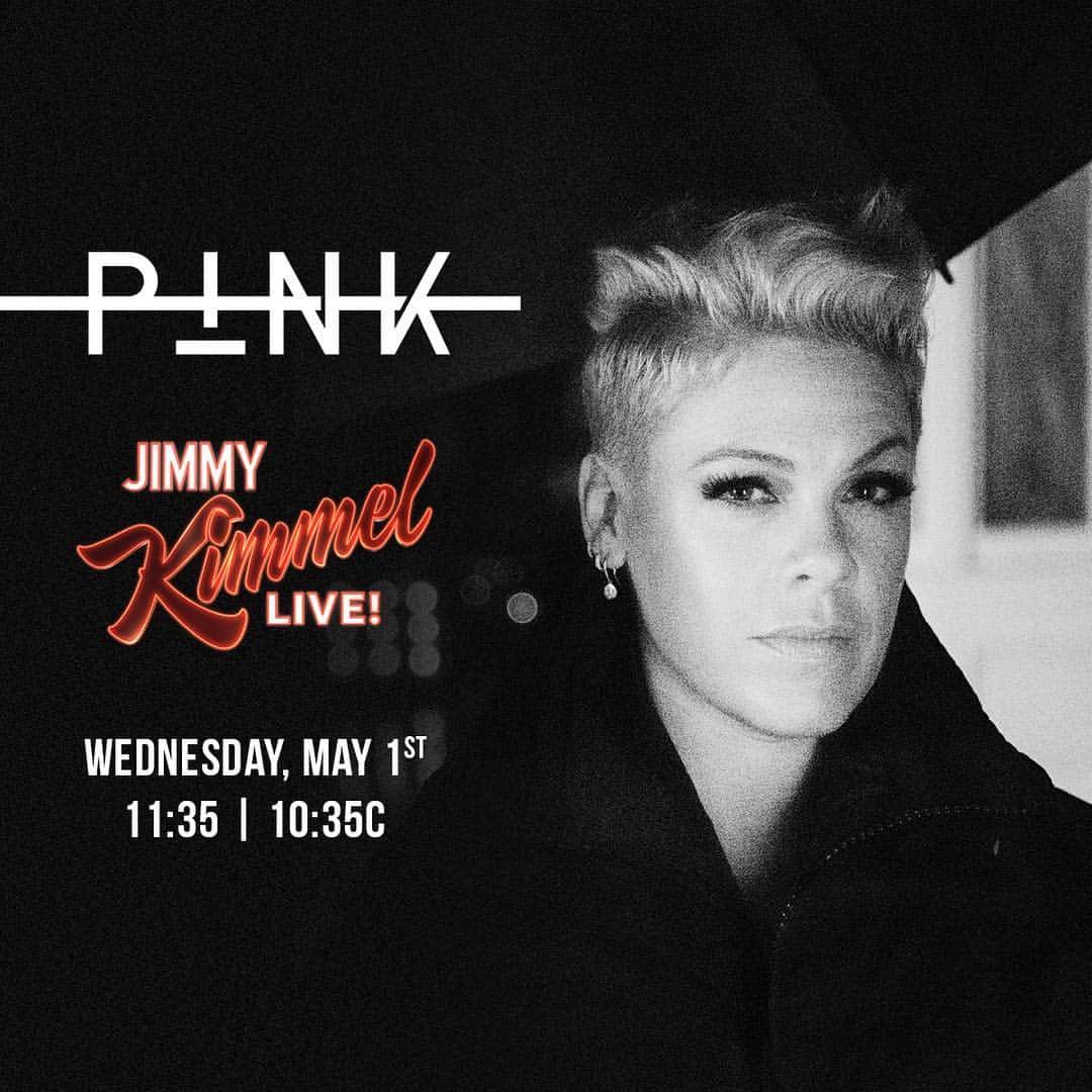 P!nk（ピンク）さんのインスタグラム写真 - (P!nk（ピンク）Instagram)「📺🌟Tomorrow night! Catch me @JimmyKimmelLive at 11:35|10:35 c」4月30日 22時56分 - pink