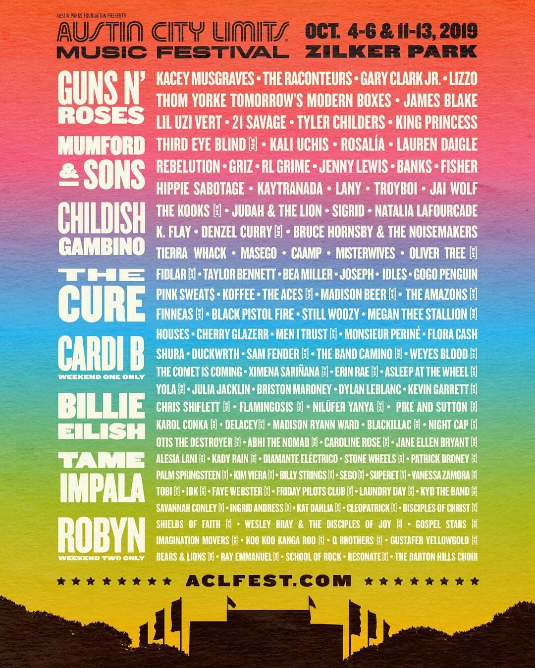 Guns N' Rosesさんのインスタグラム写真 - (Guns N' RosesInstagram)「We're headed to @aclfestival in October ⚡⚡See you there, Austin. More info in the bio」5月1日 0時33分 - gunsnroses