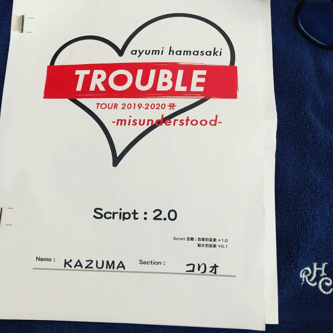 濱本和真のインスタグラム：「初日🔥 新時代の始まりの今日から始まるこのツアー。気持ちを新たに❗️ #この先色んなことが待ってる #楽しみ #troubletour #20192020 #misunderstood #ayumihamasaki」