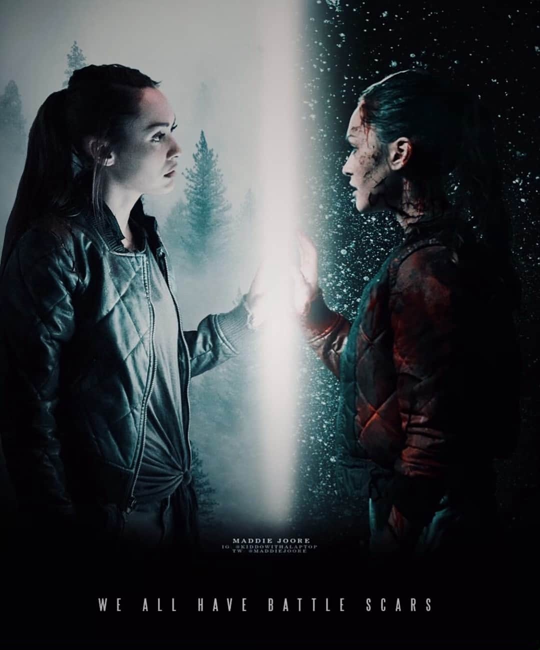リンジー・モーガンのインスタグラム：「SHOW DAY SHOW DAY SHOW DAY!!! 💯💯💯💯💯💯💯💯💯💯💯💯 I’m taking over the @cw_the100 IG for the S6 premiere!!! Follow along there for some BTS....& moreee 👀🌶🚀💀🛰 . . . 📸: @kiddowithalaptop」