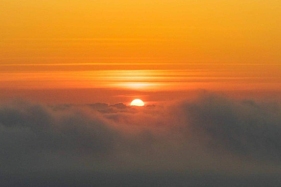 詩歩さんのインスタグラム写真 - (詩歩Instagram)「🌅﻿ ﻿ 令和の初日の出。﻿ ﻿ 雲海の向こう側から、美しい太陽がひょっこり顔を出してくれました。﻿ ﻿ 美しく自然を愛でられる、平和な時代に、なりますように。﻿ ﻿ The first sunrise in Reiwa era on the first day.﻿ I wish for a peaceful and beautiful era.﻿ ﻿ ﻿ 📷1st May 2019 ﻿ 📍傘山／東京都  小笠原諸島 父島﻿ 📍Kasayama／Tokyo Ogasawara island ﻿ ﻿﻿ ﻿﻿ ﻿﻿﻿ ©︎Shiho/詩歩﻿﻿」5月1日 5時58分 - shiho_zekkei