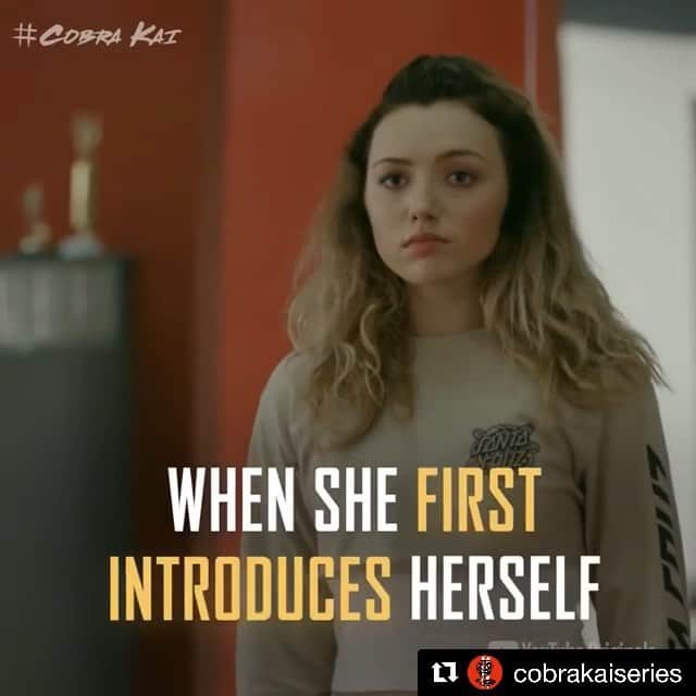 ペイトン・リストのインスタグラム：「@cobrakaiseries I took on the champ. Meet the newest #CobraKai student」