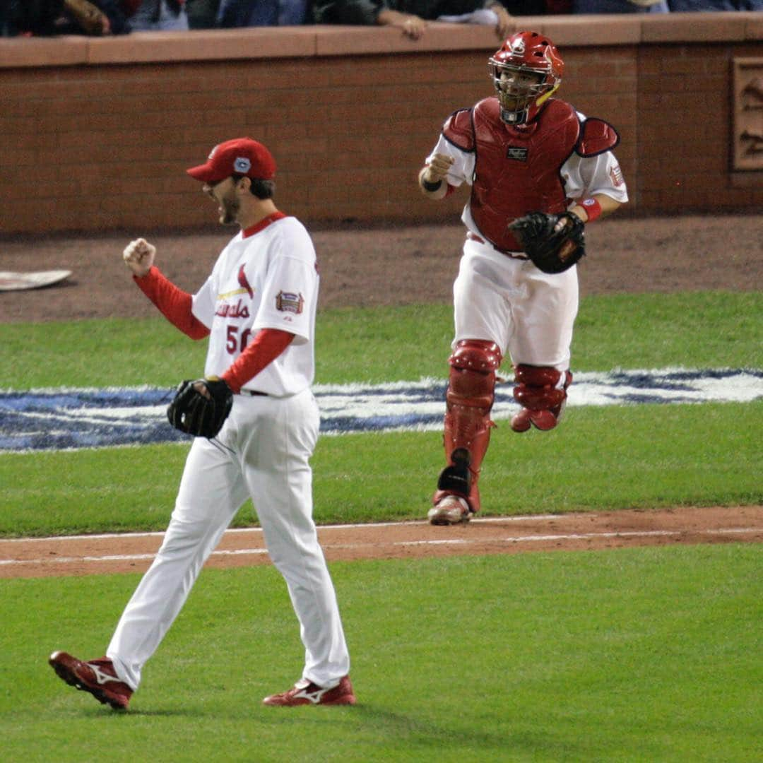 セントルイス・カージナルスさんのインスタグラム写真 - (セントルイス・カージナルスInstagram)「Adam Wainwright and Yadier Molina are making their 248th career start together, tying for 10th most in MLB history.」5月1日 7時12分 - cardinals