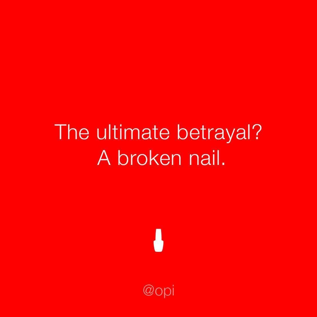 OPIさんのインスタグラム写真 - (OPIInstagram)「We've been through breakups that have ended better. Luckily, #OPIGelColor works as hard as you do. No dulling, no cracks, no chips, no problems. #brokennail #nails #dramatic #strongnails」5月1日 7時44分 - opi