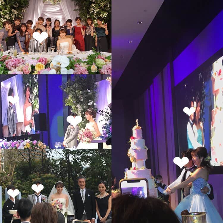 和泉テルミのインスタグラム：「💒💕 . ゆづかちゃん結婚おめでとう🍾🎊㊗️🎉 . めっっっっちゃくちゃ綺麗で可愛くって、キラッキラしてた〜❤ . 旦那様は超超幸せ者だね😘✨ 素敵な旦那様でゆづかちゃんも幸せだね😘 2人ともハッピーだね✨✨✨✨✨ . 参列して幸せな気持ちいただきました〜💕 . おめでとう❤おめでとう❤おめでとう❤❤」