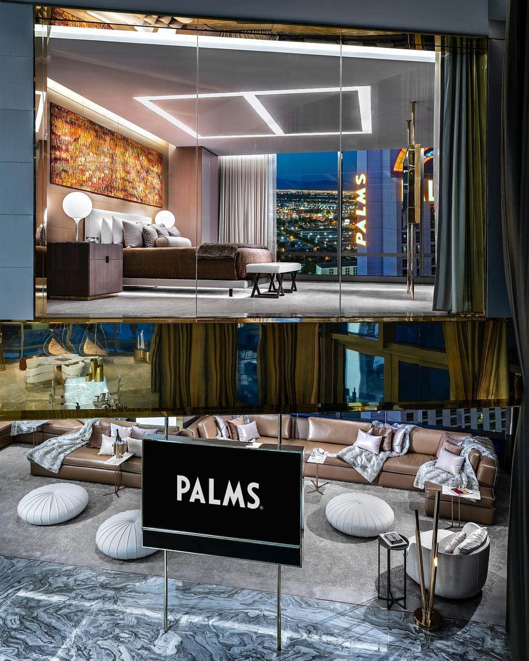 Palms Casino Resortのインスタグラム：「Double the trouble. Two-Story Sky Villa.」
