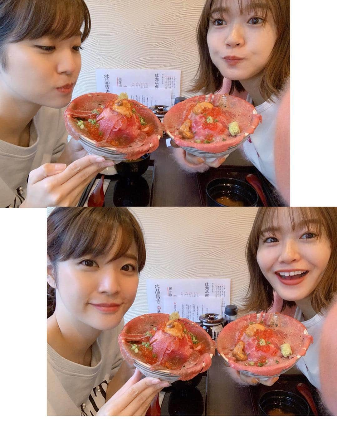 猪鼻ちひろさんのインスタグラム写真 - (猪鼻ちひろInstagram)「いつしかの🍗🥞💘 #食べる食べる #喋る喋る #そしてまた #食べる← #可愛い人 #好きな人 #もえもえ #初デート #お肉と #リンクコーデ← #真剣に撮るとき #口半開き #首傾きがち #🙊」5月1日 22時22分 - inohanachihiro