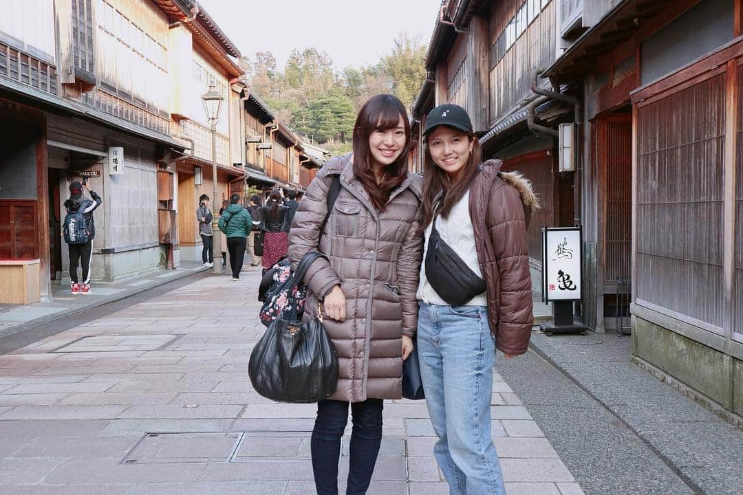 肥田佳菜子のインスタグラム：「あーちゃんと金沢旅行🚝💕 #金沢 #金沢旅行 #旅行 #trip #女子旅 #ひがし茶屋街 #兼六園 #和菓子 #和菓子作り」