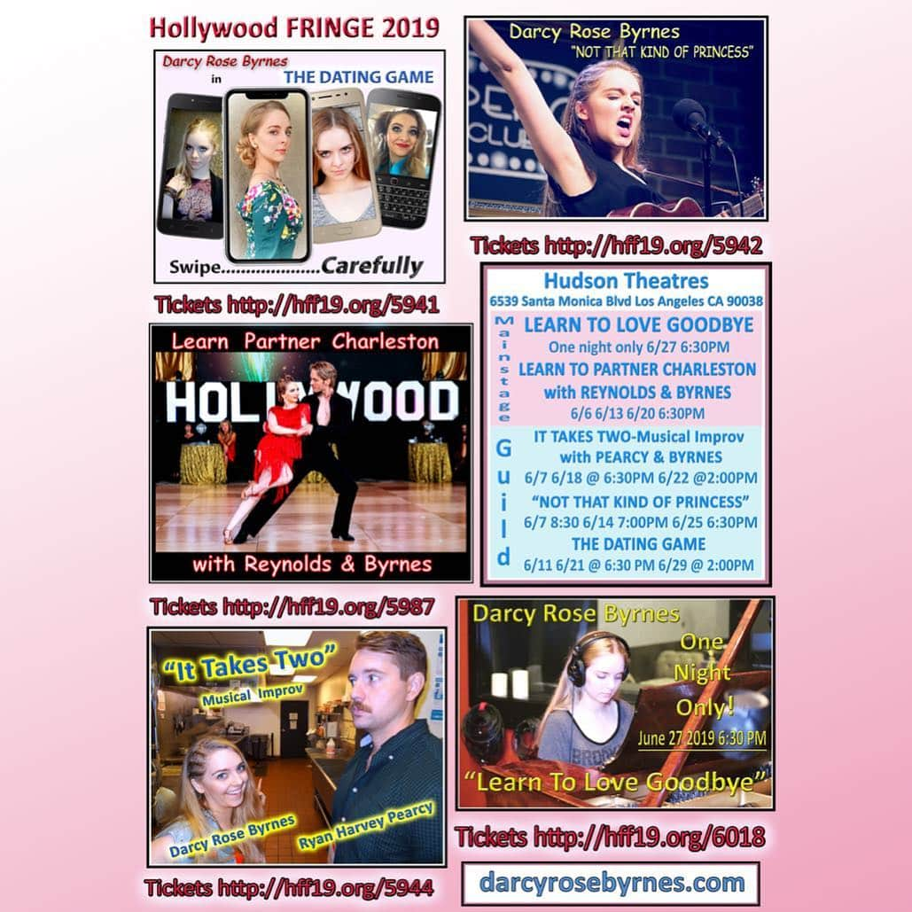 ダーシー・ローズ・バーンズさんのインスタグラム写真 - (ダーシー・ローズ・バーンズInstagram)「I'm producing (and in) 5 shows in the @hollywoodfringe and performing in a 6th. Tickets available tomorrow 11am. Schedule and ticket links in the link in my bio . . . #music #comedy #standup #standupcomedy #musicalcomedy #musicalstandup #improv #musicalimprov #musical #dance #charleston #partnercharleston #partnerdance  #theatre  #fringe #hollywoodfringe #hff19」5月1日 13時38分 - darcyrosebyrnes