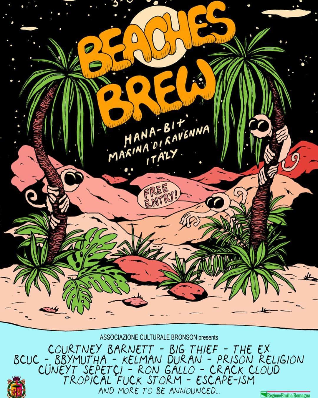 コートニー・バーネットのインスタグラム：「Beaches Brew Festival, Italy 🏝 June 4. Artwork @floorvanhetnederend」