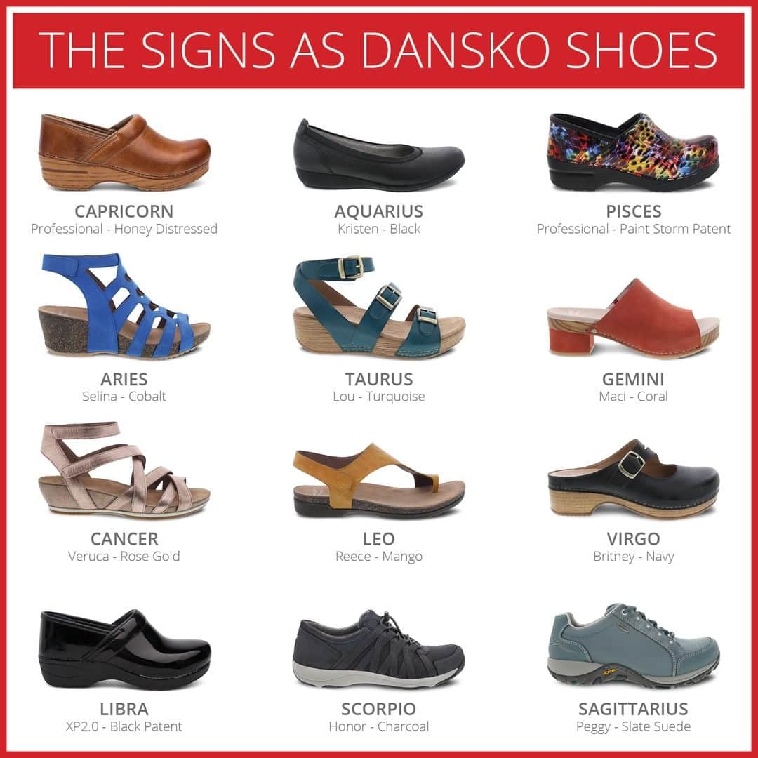 ダンスコのインスタグラム：「Did we get your sign right? . . . #dansko #instalove #clogs #shoes #danskos #justyourfavorites #instagood #danskostyle #comfort #newshoes」
