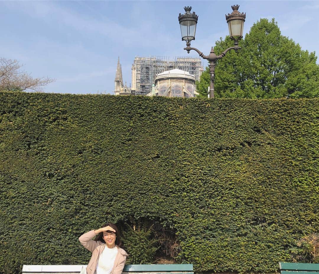 草間淑江さんのインスタグラム写真 - (草間淑江Instagram)「ノートルダム大聖堂 たくさんの人たちが訪れていました。  #フランス#ノートルダム大聖堂」5月1日 19時12分 - yoshie_kusama