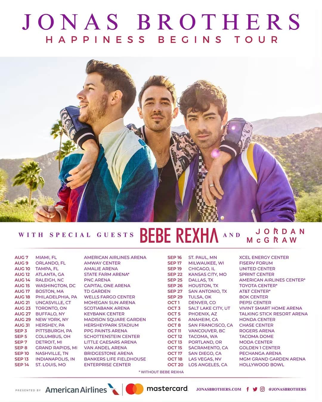 Bebe Rexhaさんのインスタグラム写真 - (Bebe RexhaInstagram)「I’m going on tour with the @jonasbrothers!!! I have been so so excited to tell you all, can’t wait!! Please note the dates I will not be performing. #HappinessBeginsTour」5月1日 23時40分 - beberexha