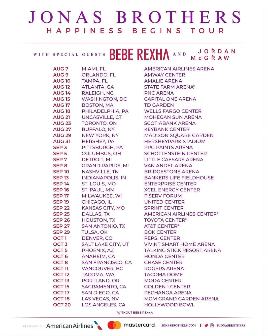 Bebe Rexhaさんのインスタグラム写真 - (Bebe RexhaInstagram)「I’m going on tour with the @jonasbrothers!!! I have been so so excited to tell you all, can’t wait!! Please note the dates I will not be performing. #HappinessBeginsTour」5月1日 23時40分 - beberexha