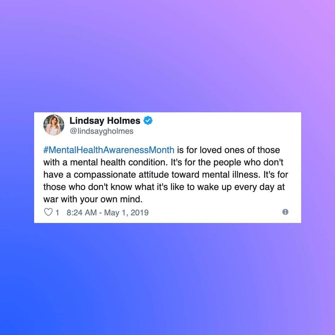 Huffington Postさんのインスタグラム写真 - (Huffington PostInstagram)「Perfectly said. 🗣 Today is the first day of #MentalHealthAwarenessMonth. 💜 HuffPost editor @lindsaygholmes broke down the importance of this month and what it means for friends and family alike. ⚡️」5月2日 0時53分 - huffpost