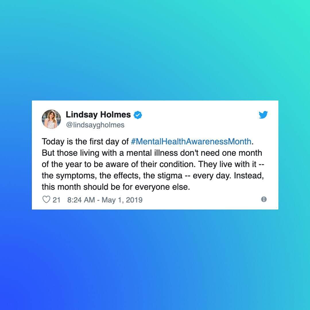 Huffington Postさんのインスタグラム写真 - (Huffington PostInstagram)「Perfectly said. 🗣 Today is the first day of #MentalHealthAwarenessMonth. 💜 HuffPost editor @lindsaygholmes broke down the importance of this month and what it means for friends and family alike. ⚡️」5月2日 0時53分 - huffpost