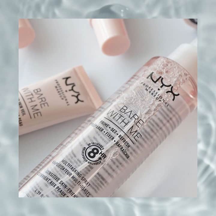 NYX Cosmeticsさんのインスタグラム写真 - (NYX CosmeticsInstagram)「Prep 💦 Set 💦 Refresh 💦 Our NEW Bare With Me Multitasking Spray has your complexion covered every step of the way 😉✨ || #nyxcosmetics #nyxprofessionalmakeup #crueltyfreebeauty」5月2日 4時59分 - nyxcosmetics