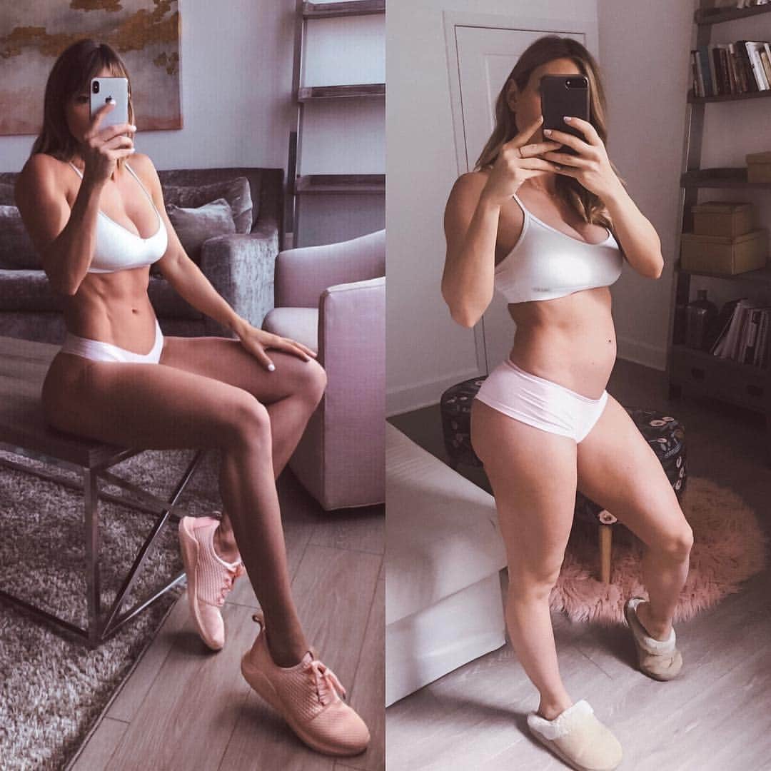 Paige Hathawayさんのインスタグラム写真 - (Paige HathawayInstagram)「BEFORE AND AFTER 🥰 One trimester later transformation! Thoughts? 😳😍 SUPER EXCITED 🙌🏼 NEW YOUTUBE VIDEO IS NOW LIVE!  This new YouTube video is all about my FIRST TRIMESTER!I chat about my symptoms of the first trimester, our doctor visits, I also introduce Jason  and we talk about us getting pregnant and telling our families.... etc - link in bio  I also just wanted to say THANK YOU all from the bottom of my heart for sharing this joy + excitement with me! You guys are so sweet and I am so grateful for all of you! Im pumped for you all to watch this new YouTube video because I wanted to answer some of the questions you all had! If you have any other ?’s that I have missed - please let me know! Excited to watch this little girl grow 👶🏼 🌱💕」5月2日 5時00分 - paigehathaway