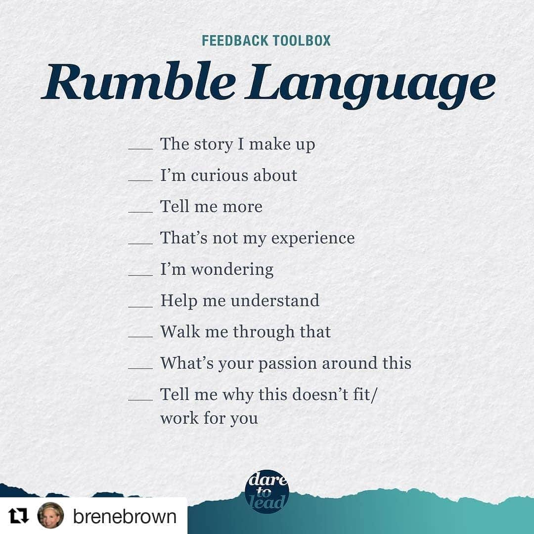 クリスティン・ベルさんのインスタグラム写真 - (クリスティン・ベルInstagram)「Memorizing now...thank u @brenebrown !! #Repost @brenebrown (@get_repost) ・・・ During hard conversations, when I feel myself reaching for my favorite armor (perfectionism, anger, being the knower, trying to control, emotional intensity, getting critical), I try to remember that the antidote to armoring up is staying curious.  These are a few of my favorite questions and sentence starters.  Read more about it on the blog. Link in profile.」5月2日 5時22分 - kristenanniebell