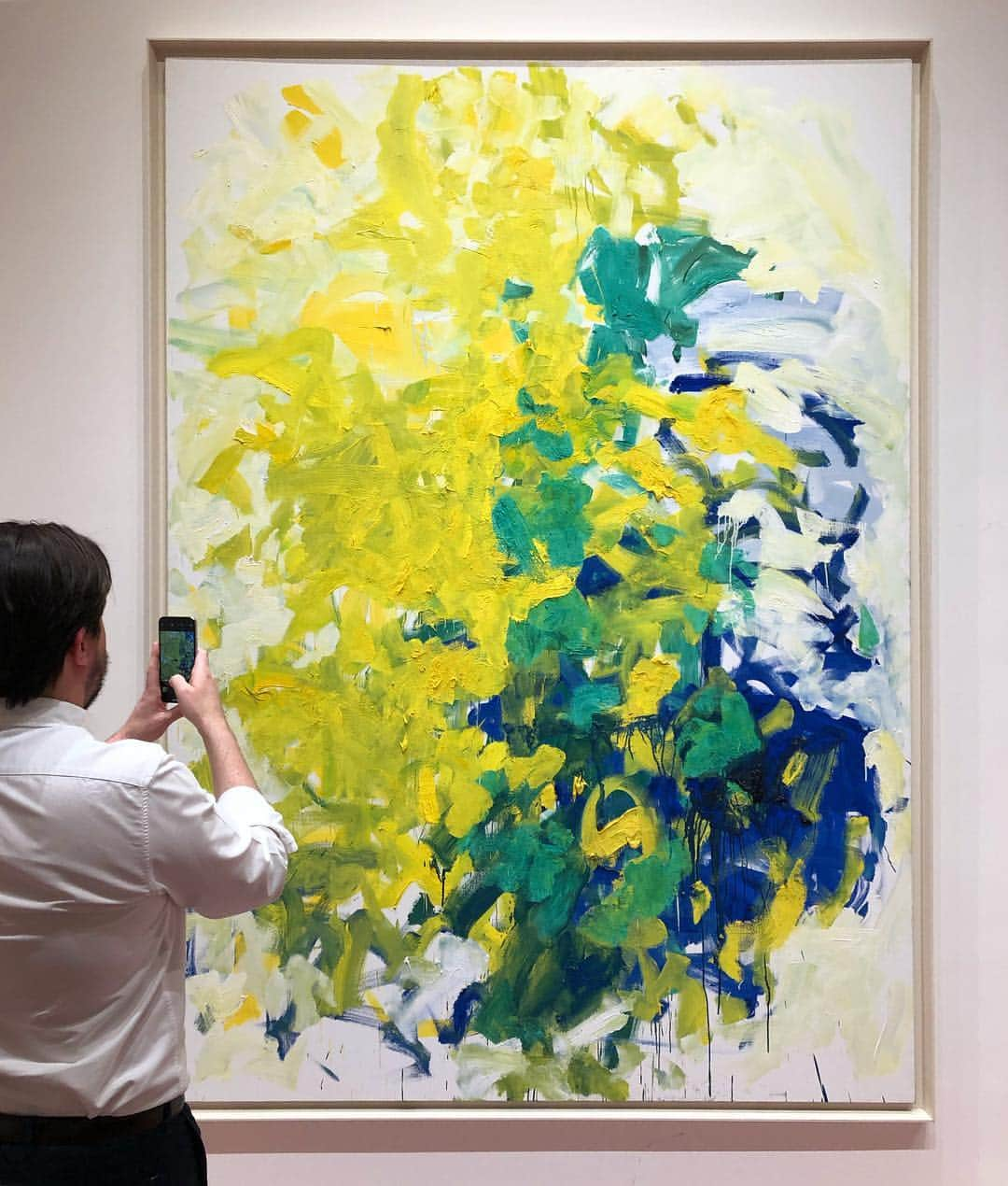 サザビーズさんのインスタグラム写真 - (サザビーズInstagram)「Painted in 1991, ‘L’Arbre de Phyllis’ is a triumphant conclusion to Joan Mitchell’s long and exceptional artistic evolution. This painting was named for Mitchell’s close friend and artistic protégé Phyllis Hailey, who lived with the artist in her rural estate in Vétheuil, France in 1974 – just four years before Hailey’s untimely death in 1978. Executed over a decade later, ‘L’Arbre de Phyllis’ serves as poignant tribute to Hailey, named for a ginkgo tree in the artist’s gardens whose foliage Hailey repeatedly rendered in her watercolor studies. Blooming upon the canvas in a shower of expressive brushstrokes and vibrant color, the work exemplifies the vigor and vibrancy which define the artist’s finest masterworks. On offer this May from the Levy Family Collection, and on public view as of this Friday in our newly-expanded and reimagined galleries in #NYC – make plans to visit us this weekend on York Avenue! #SothebysContemporary #SothebysBreakingGround #JoanMitchell #contemporaryart」5月2日 6時09分 - sothebys