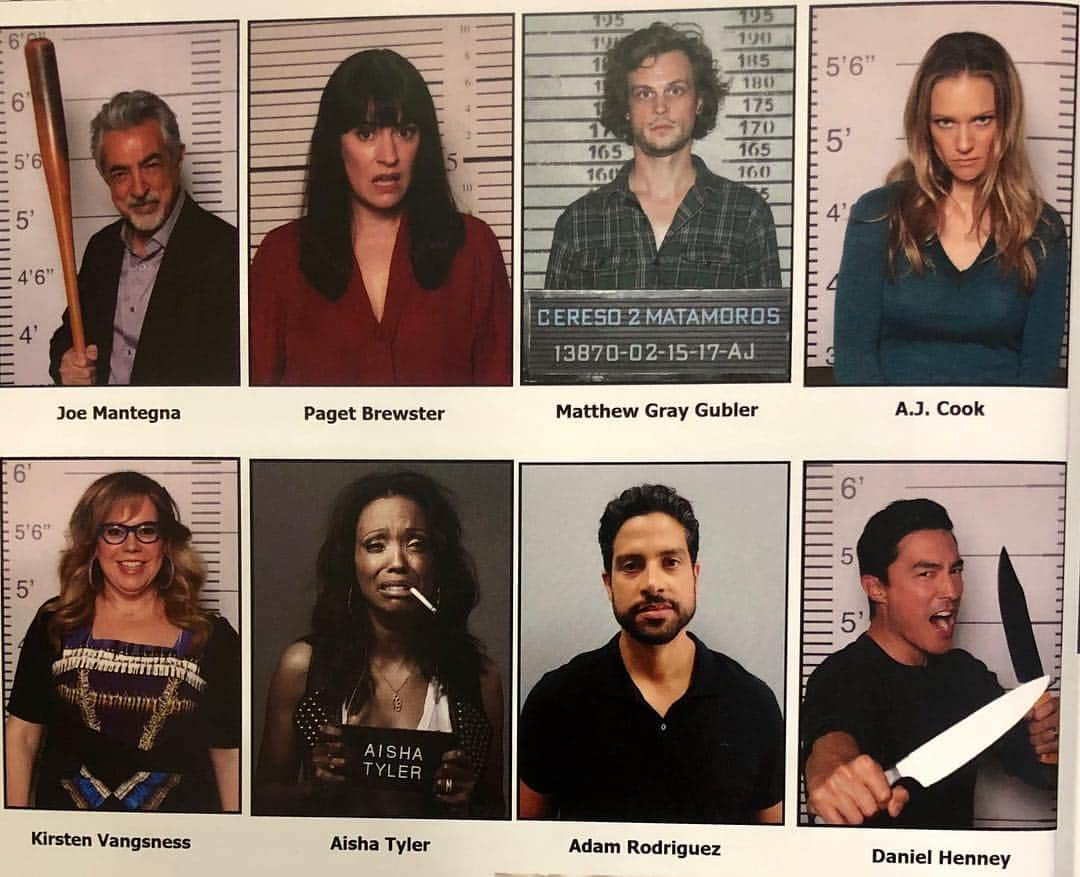 A・J・クックさんのインスタグラム写真 - (A・J・クックInstagram)「The Usual Suspects. #criminalminds #mugshot #ihategoodbyes #finalseason」5月2日 8時58分 - ajcook