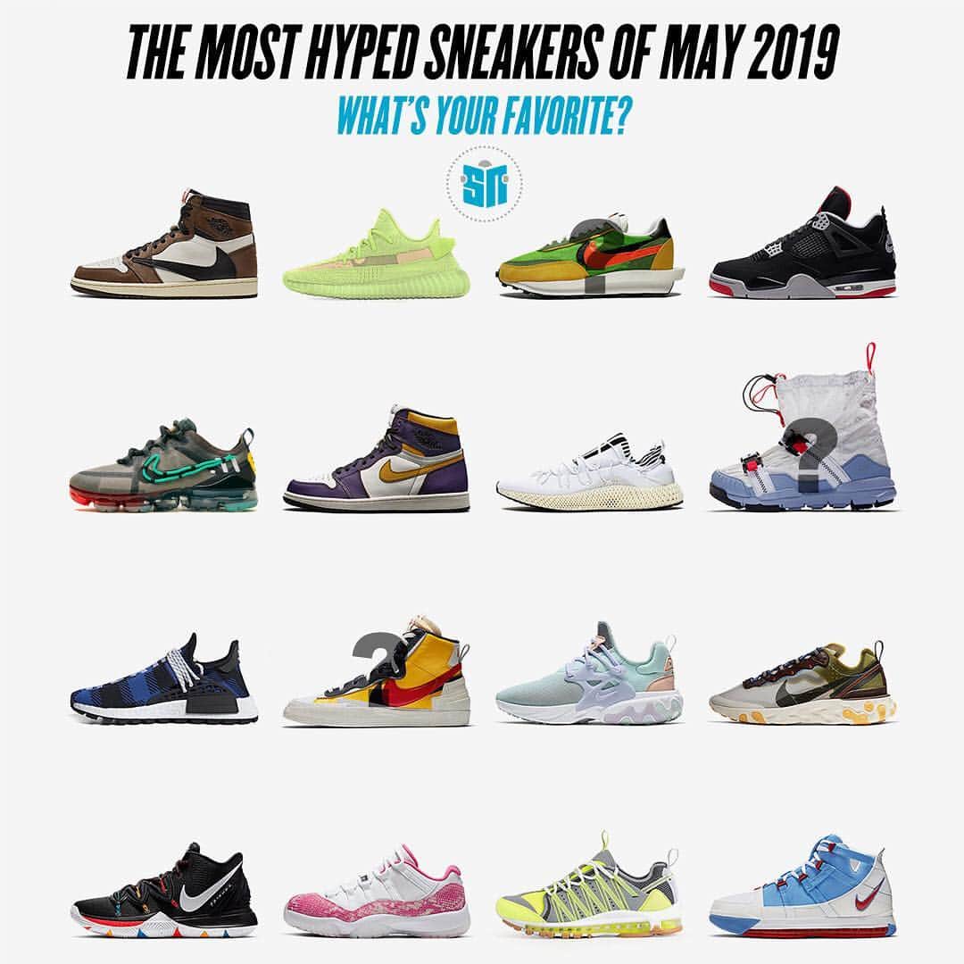Sneaker Newsさんのインスタグラム写真 - (Sneaker NewsInstagram)「Lots of sneaker heat releasing in the month of May (with a few that still remain a mystery). What’s your favorite of the bunch? For a rundown of May’s most coveted and hyped shoes, tap the link in our bio.」5月2日 8時51分 - sneakernews