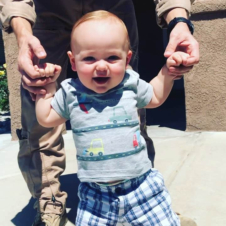 キャロル・アン・ワッツのインスタグラム：「My nephew has the very best parents ✨ @serennalebron @dhwatts  ___ #family #baby #happiness #nephew #cute #love #thebest #life #fighterpilot #pilot #flight #favorite #badass」