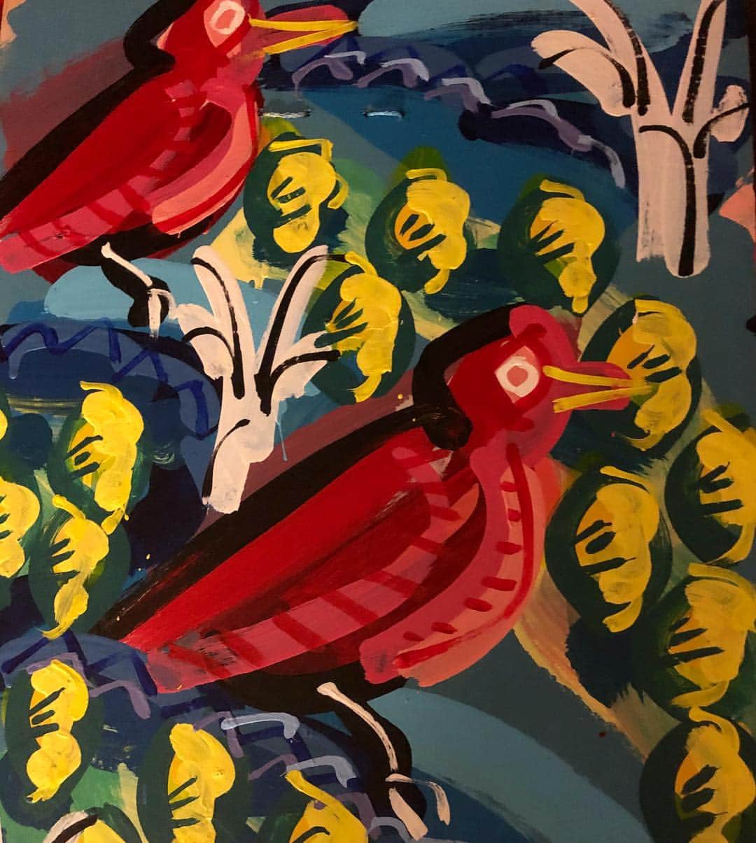 ナネットレポーのインスタグラム：「My latest acquisition... 🦜@friezeartfair @ppowgallery #cashandcarryart」