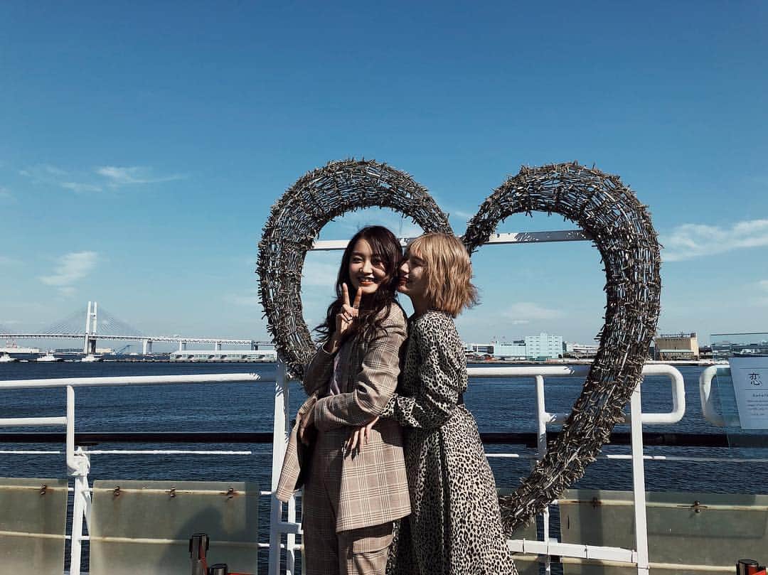 浪花ほのかのインスタグラム：「、 、 、  AbemaTVにて、イマッぽTV是非今晩見てくださ〜い😙😙 #横浜 #船 #Abema #イマっぽtv」
