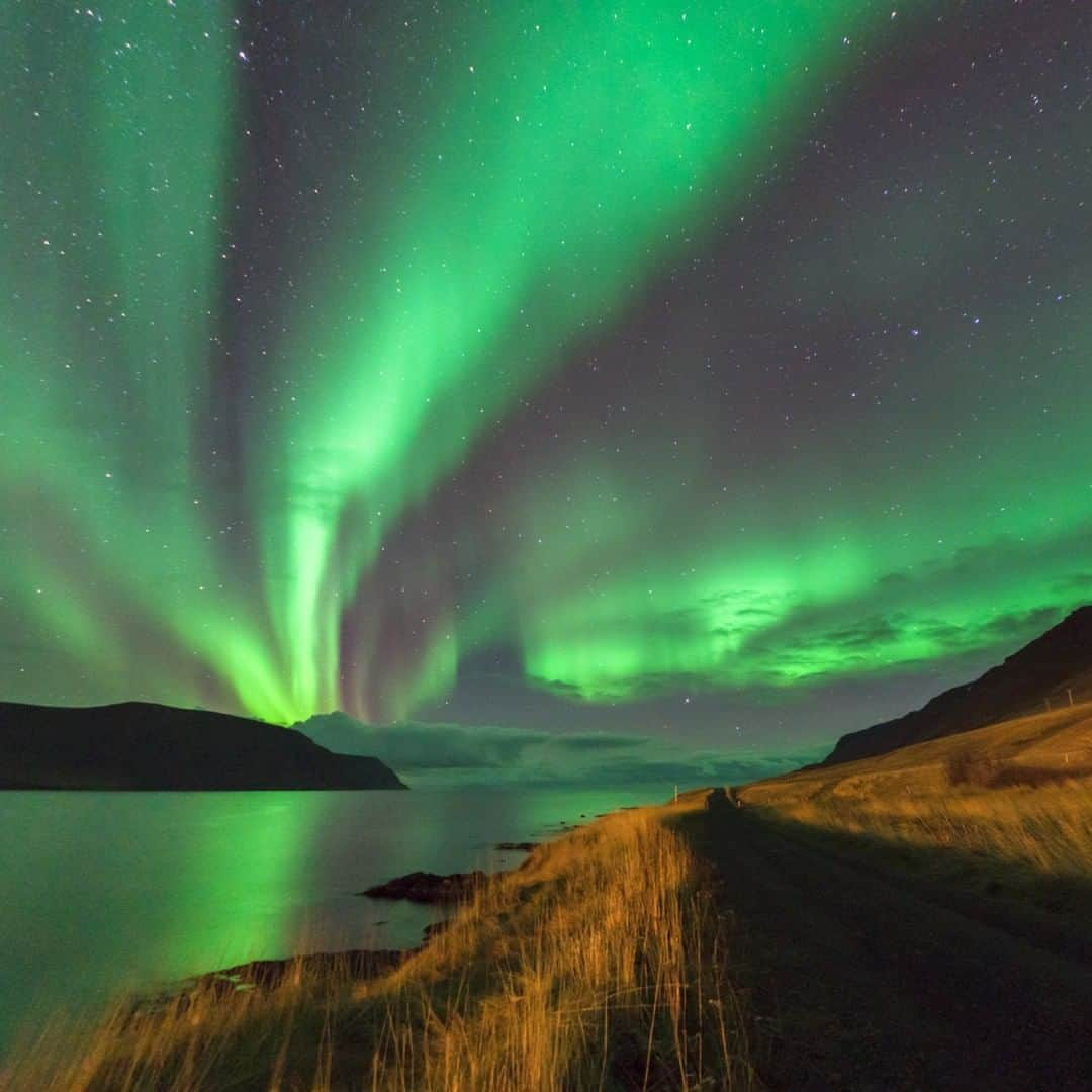 National Geographic Travelさんのインスタグラム写真 - (National Geographic TravelInstagram)「Photo by @ChrisBurkard | Sun flares from the sun send a stream of electrons and protons across space and explode into earth's magnetic field. Green and red begin to dance and fall across the sky like grains of sand; earth's greatest light show. Some North American Inuits believe that the auroras are spirits playing football with the head of a walrus.」5月2日 19時22分 - natgeotravel