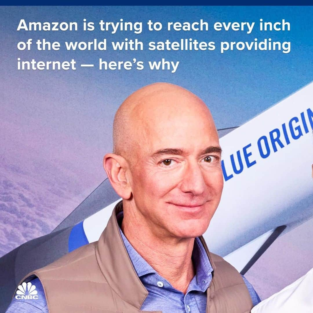 CNBCさんのインスタグラム写真 - (CNBCInstagram)「Key points:⁣ ⁣ 🚀Amazon is working on Project Kuiper, which would put 3,236 satellites into orbit to provide high-speed internet to any point on the globe.⁣ ⁣ ⁣ 🚀"You can see the clear profit motive here for Amazon: 4 billion new customers,” Space Angels CEO Chad Anderson said.⁣ ⁣ 🚀“This is likely just the beginning of a marathon of change coming” to the space industry, an industry official said.⁣ ⁣ You can read more on Project Kuiper’s competition and costs, at the link in bio.⁣ ⁣ *⁣ *⁣ *⁣ *⁣ *⁣ *⁣ *⁣ *⁣ ⁣ #Amazon #Bezos #JeffBezos #CEO #ProjectKuiper #Internet #HighSpeed #Global #Growth #Change #Space #Satellites #Marketing #tech #Technology #Digital #Online #CNBC⁣」5月2日 20時35分 - cnbc