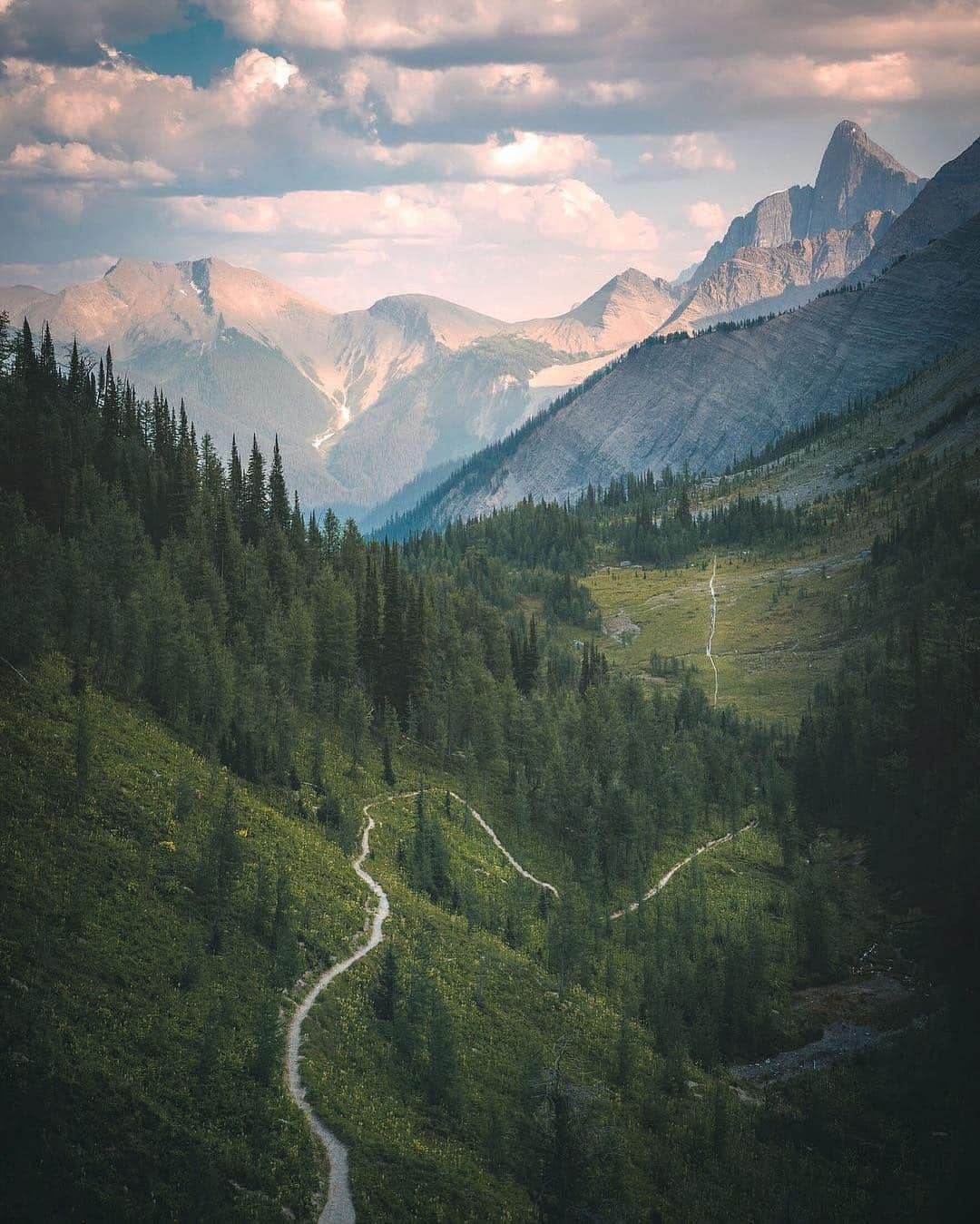 BEAUTIFUL DESTINATIONSさんのインスタグラム写真 - (BEAUTIFUL DESTINATIONSInstagram)「It's easy to simply follow wherever the path may lead when Kootenay National Park is your backdrop. 🌲😍Where's your go-to spot for a beautiful hike? (📷: @jamieout 📍: Kootenay National Park)」5月2日 21時02分 - beautifuldestinations