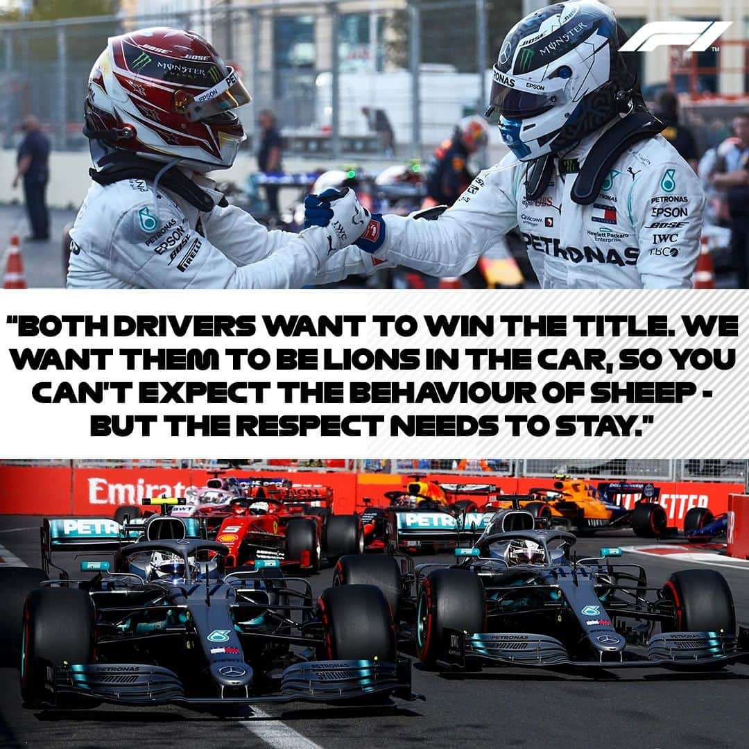 F1さんのインスタグラム写真 - (F1Instagram)「They duelled hard in Baku, but there was an underlying respect between @lewishamilton and @valtteribottas - and it's something team principal Toto Wolff is very keen to continue 🤝 . Head to F1.com for the full article 📲 . #F1 #Formula1 #AzerbaijanGP #Mercedes #LewisHamilton #ValtteriBottas #TotoWolff #TeamworkMakesTheDreamWork @mercedesamgf1」5月2日 22時50分 - f1