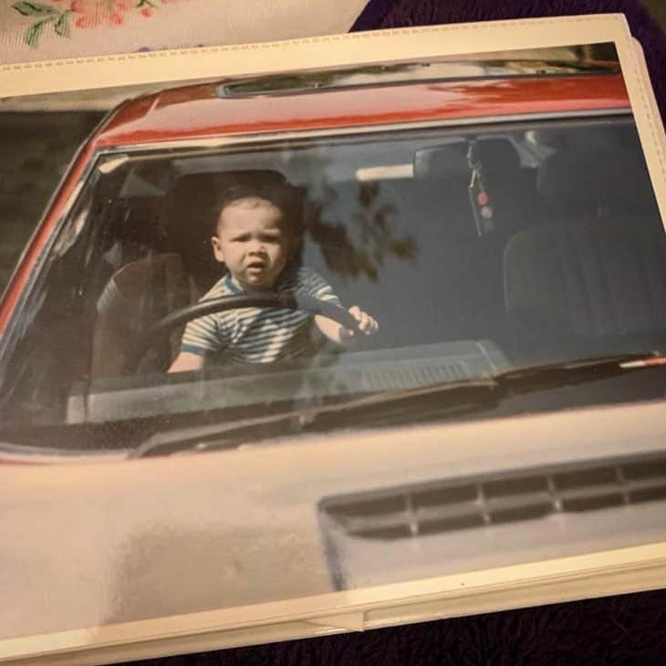 マイケル・マラーキーのインスタグラム：「After being born in Beirut in ‘83, my family was evacuated to Cyprus and then made our way up to England before my dad got a job at Antioch College in Ohio and we moved there. This is a rare photo of me cruisin Brighton in the 80’s scoping the local talent. #throwbackthursday #brightonrocks #babyyoucandrivemycar」
