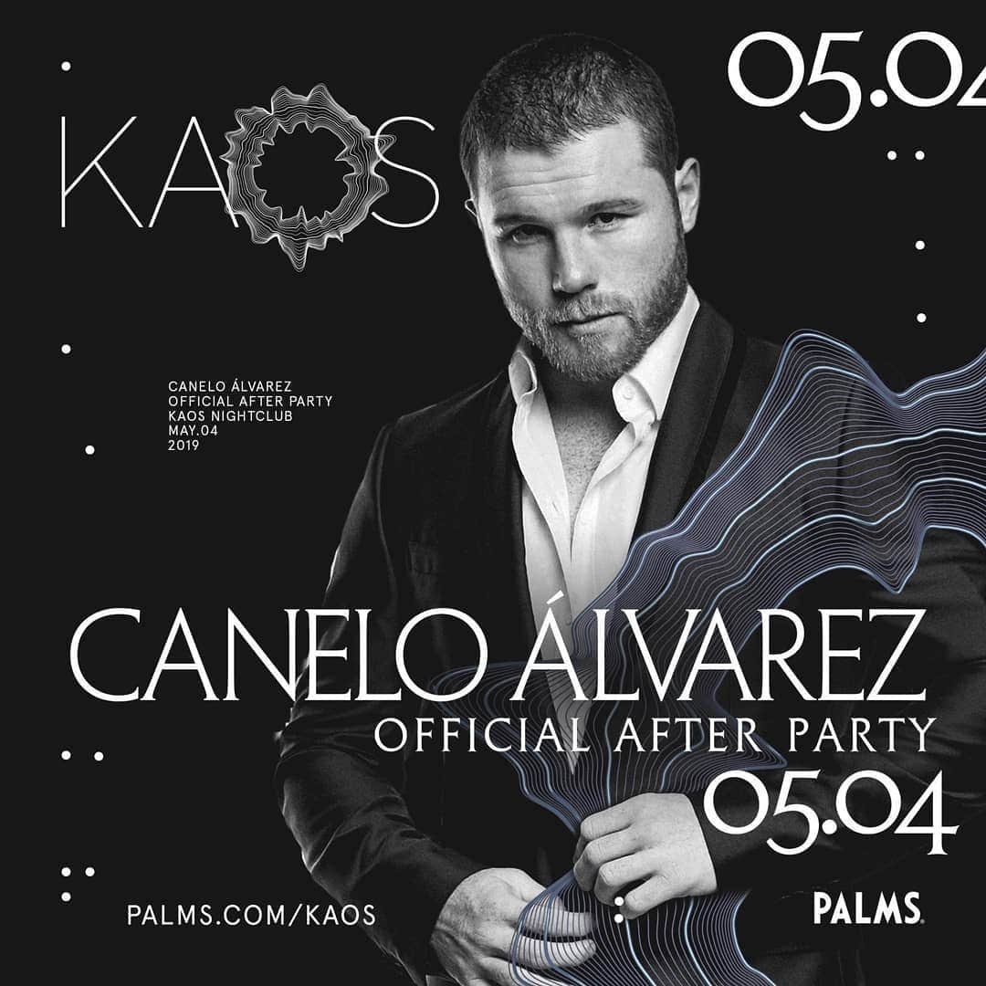 サウル・アルバレスさんのインスタグラム写真 - (サウル・アルバレスInstagram)「😎 Get tickets: http://thepal.ms/8DGg9l @KAOSVegas #createKAOS #TeamCanelo」5月3日 0時09分 - canelo