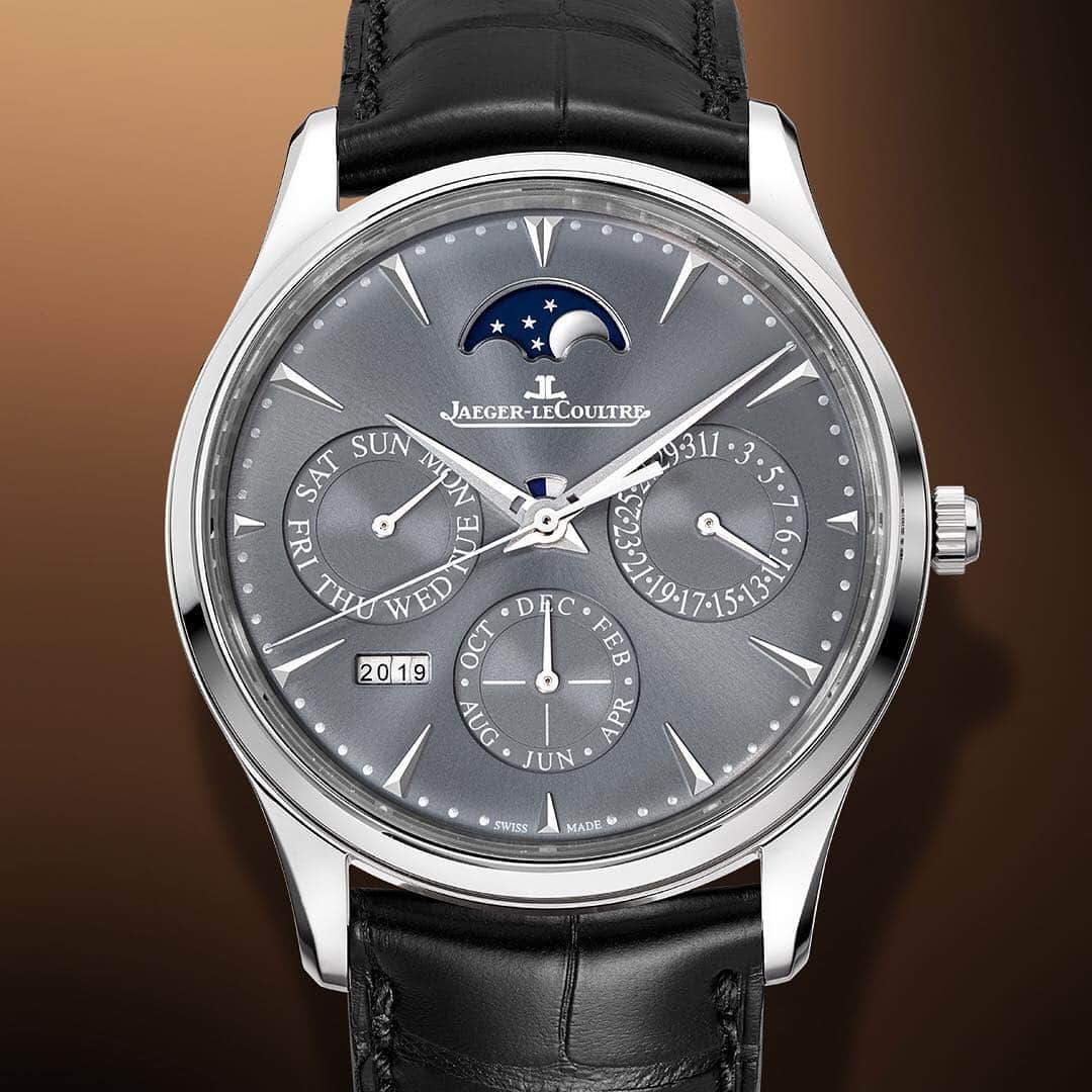 のインスタグラム：「The nobility of the perpetual calendar. A timepiece of infinite precision and aesthetic harmony. __  Master Ultra Thin Perpetual __ #JaegerLeCoultre #Master #PerpetualCalendar #ArtOfPrecision #FineWatchmaking #SwissWatch #ValleeDeJoux #Craftsmanship #SavoirFaire #精妙之芯时间之艺」