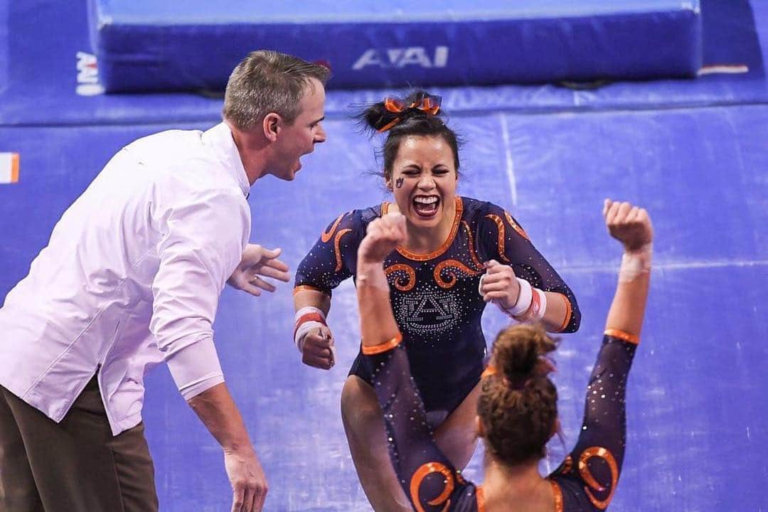 Inside Gymnasticsさんのインスタグラム写真 - (Inside GymnasticsInstagram)「🧡🧡🧡Love your spirit! Wishing you a speedy recovery! War Eagle! #Repost @sam_cerio Friday night was my final night as a gymnast. After 18 years I am hanging up my grips and leaving the chalk behind. I couldn’t be prouder of the person that gymnastics has made me to become. It’s taught me hard work, humility, integrity, and dedication, just to name a few. It’s given me challenges and road blocks that I would have never imagined that has tested who I am as a person. It may not have ended the way I had planned, but nothing ever goes as planned.  Thank you Auburn family for giving me a home and a chance to continue doing the sport that will always be my first love. I am honored to  have had the privilege to represent the navy and orange AU for the past 4 years with my team by my side. Thank you for letting me share my passion with you. Thank you for letting me be a part of something bigger than myself.  War Eagle Always 💙🧡」4月9日 8時45分 - insidegym