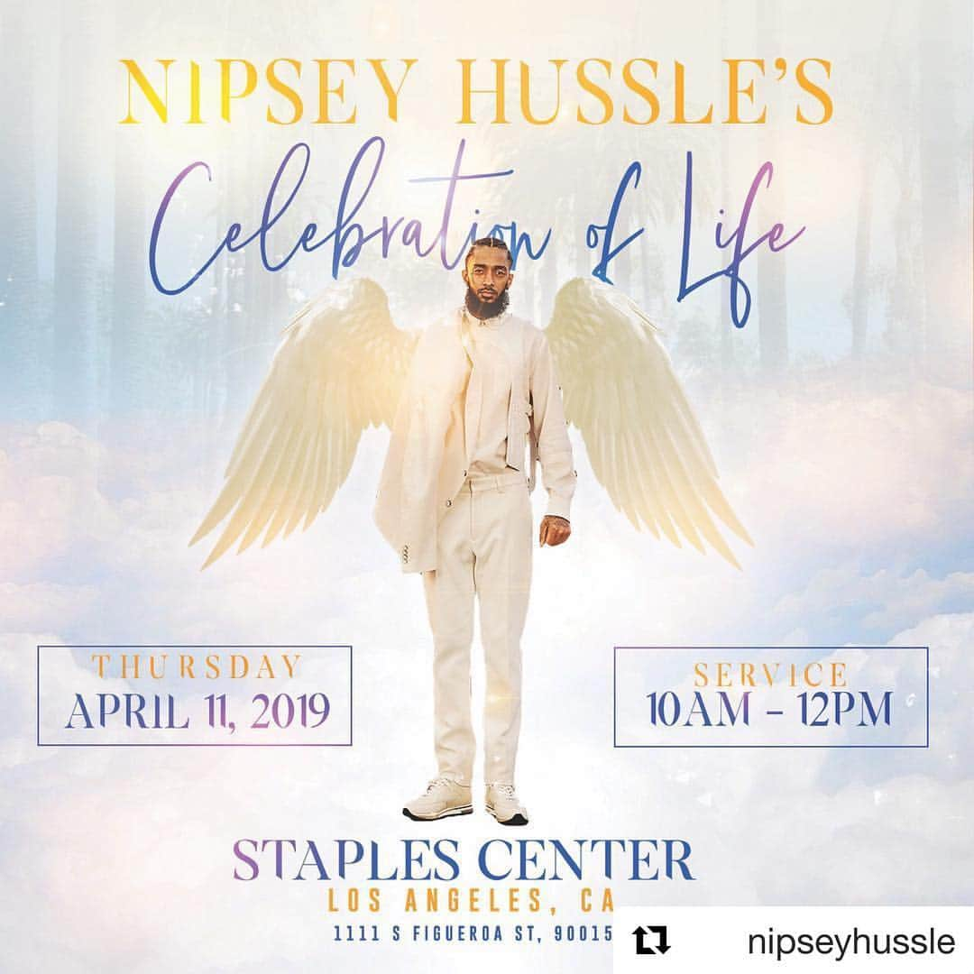 ルーペ・フィアスコさんのインスタグラム写真 - (ルーペ・フィアスコInstagram)「Celebration of the Life & Legacy of Nipsey Hussle ⠀⠀⠀⠀⠀⠀⠀⠀⠀ ⠀⠀⠀⠀⠀⠀⠀⠀⠀ Thursday, April 11th 2019 - Staples Center ⠀⠀⠀⠀⠀⠀⠀⠀⠀ ⠀⠀⠀⠀⠀⠀⠀⠀⠀ For free tickets & additional Info please visit: Staplescenter.com/NipseyHussle」4月9日 9時01分 - lupefiasco