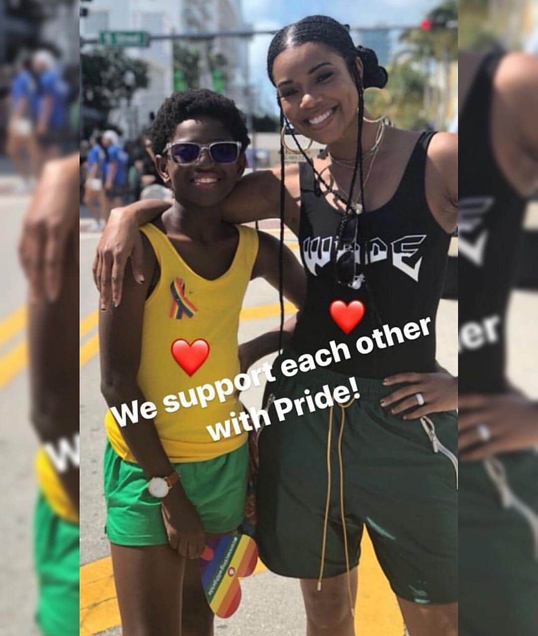 Just Jaredさんのインスタグラム写真 - (Just JaredInstagram)「Love this!! @gabunion supported step-son Zion at their first Miami Pride this weekend. The whole family showed up to support. Dad @dwyanewade couldn’t make it but he was there in spirit and sent love on social media! #GabrielleUnion #DwyaneWade #MiamiPride Photos: @gabunion @dwyanewade」4月9日 9時42分 - justjared