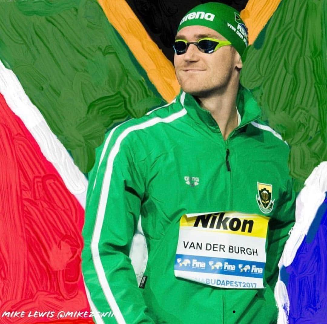 キャメロン・ファンデルバーグのインスタグラム：「Good luck to all my fellow Saffa swimmers back home with World Championship trials this week! Step up and take your chance 💪🏼👊🏼🇿🇦 📸: @mike2swim」
