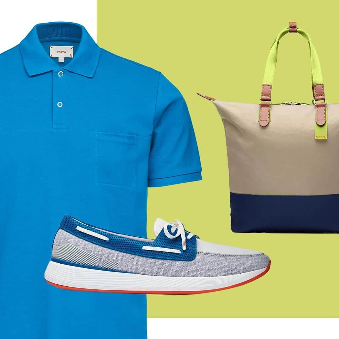 スイムズのインスタグラム：「Your spring outfit essentials. Have you shopped our Breeze Collection yet?⠀ #taptoshop #SS19 #mensstyle #shoesoftheday #menswear」