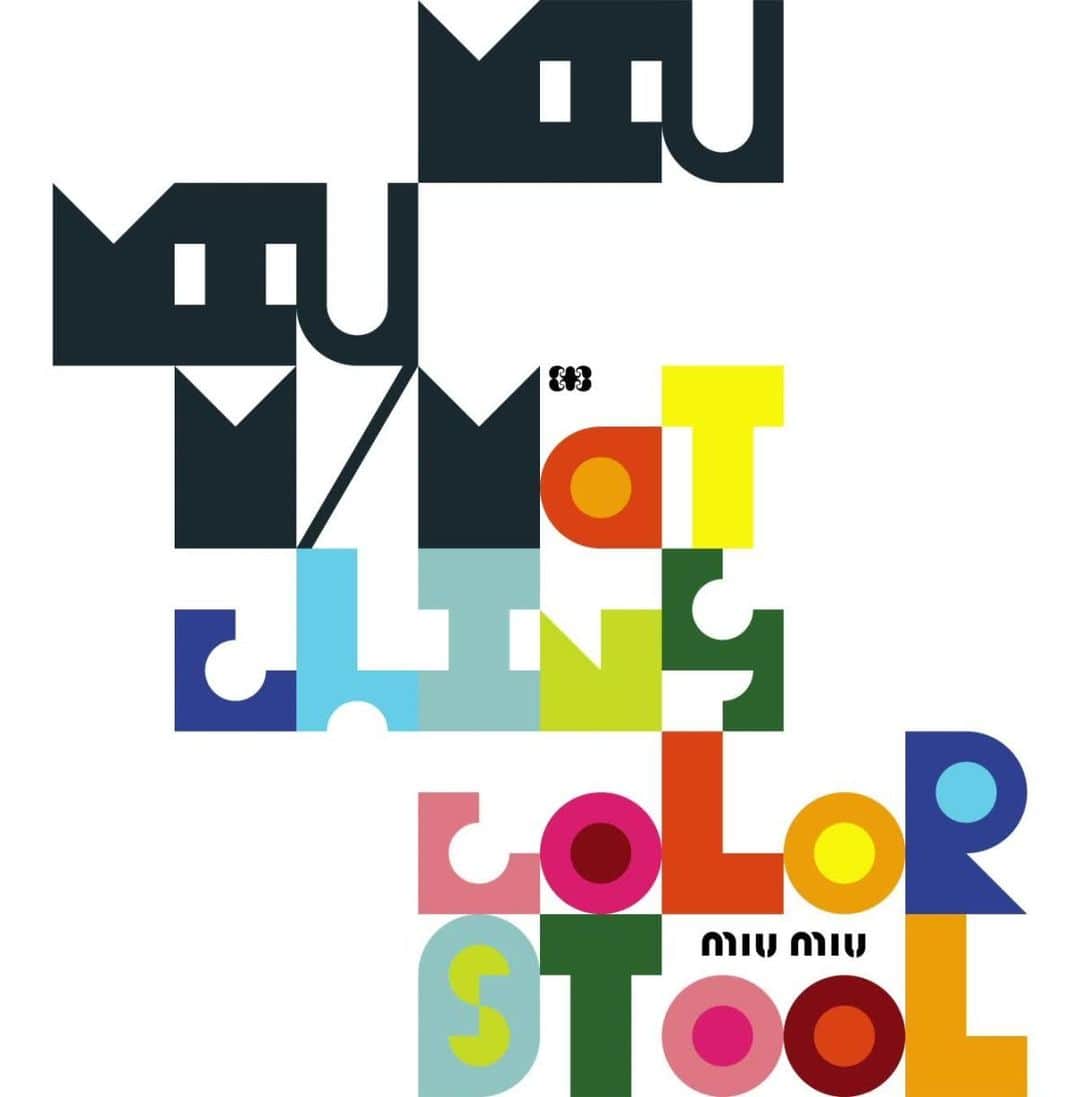 のインスタグラム：「The #MiuMiuMMatchingColorStool is a canvas for expression and a vehicle for surprise. Made of linden wood, the three-legged stool is punctured with systematically distributed perforations, where 300 oversized ‘match-sticks’ in 12 different colors come into play.  Created in collaboration with @mmparisdotcom #FuoriSalone2019 #MDW」