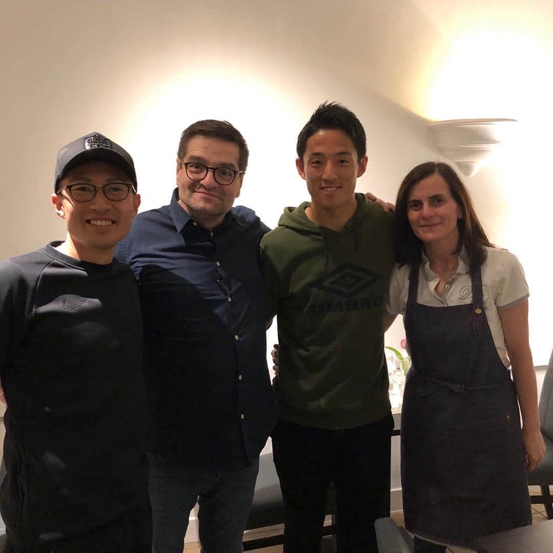 森岡亮太のインスタグラム：「やっと実現。。。😁 #eupen  #italian」