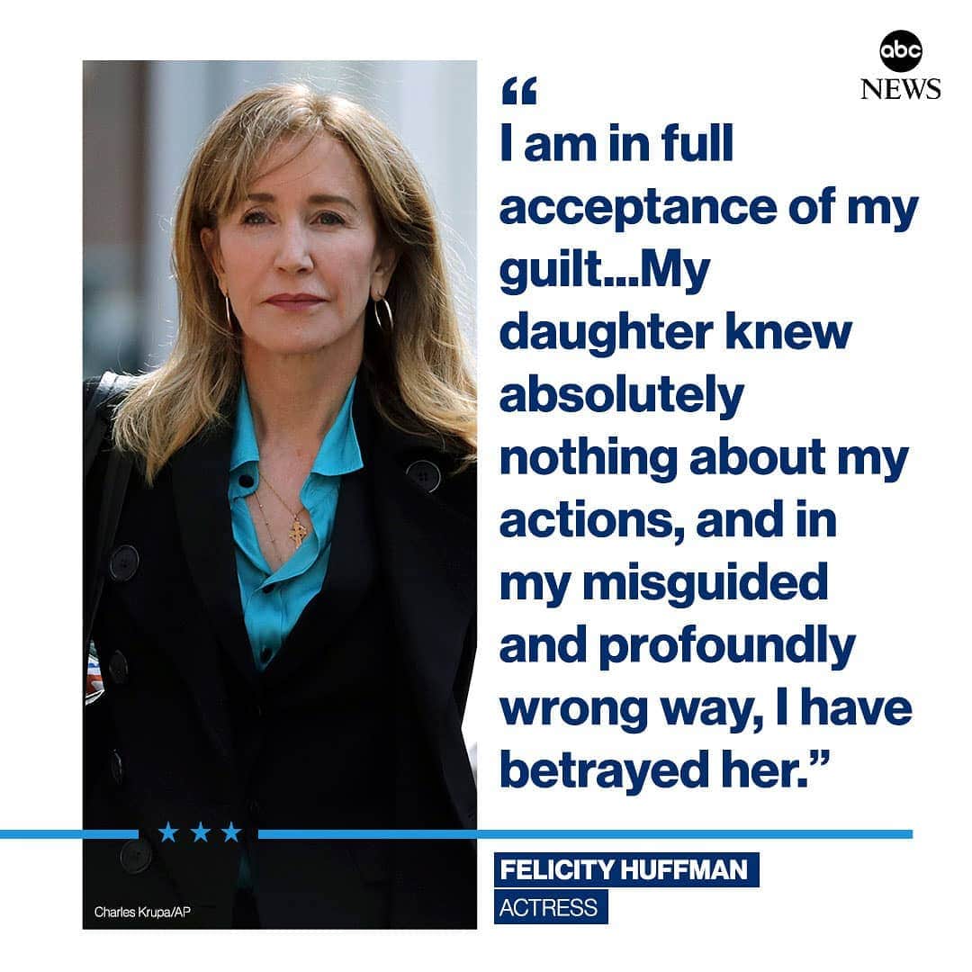 ABC Newsさんのインスタグラム写真 - (ABC NewsInstagram)「Actress Felicity Huffman among 14 to plead guilty in college admissions cheating scandal. #felicityhuffman #collegeadmissions #college」4月9日 6時20分 - abcnews