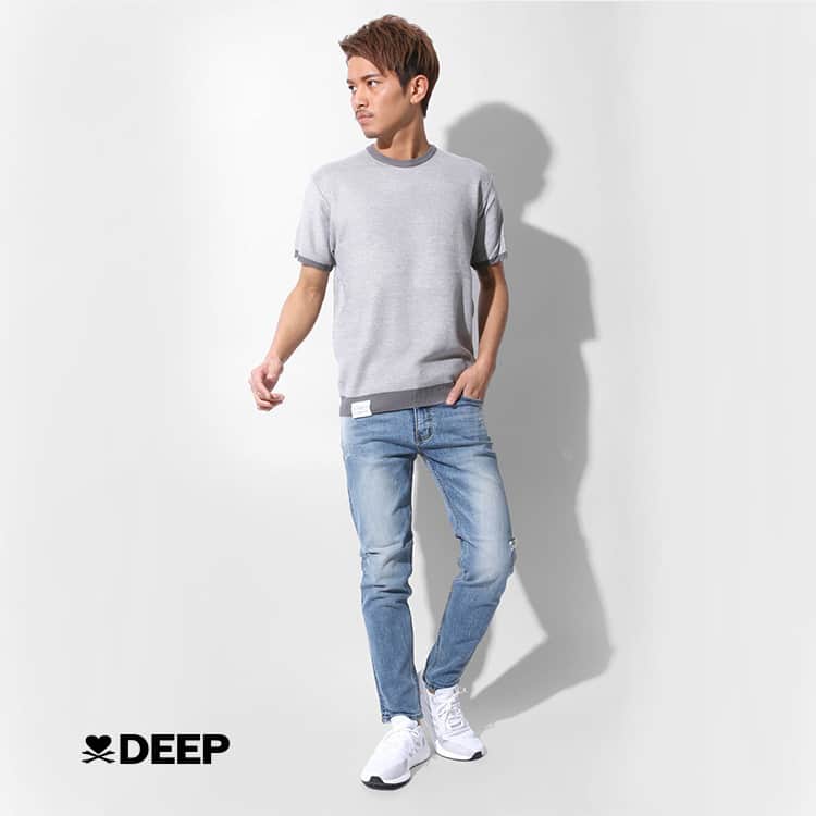 セレクトショップgameのインスタグラム：「. DEEP Side Crash Stretchブルーデニム、入荷しました！ 詳細⇒http://gamegame.jp/shopdetail/000000005560/ . 17,500 円 . ================================ InstagramプロフィールURLからSHOPにGO⇒ @game_official_info ================================ . #DEEP #DEEP_surf #MensFashion #Fashion #Tokyo #Tattoo #Japan #surf #bitter #mensknuckle #ootd #coordinate #東京 #渋谷 #原宿 #メンズファッション #ファッション #海 #沖縄 #波 #サーフ #サーファー #デニムス」
