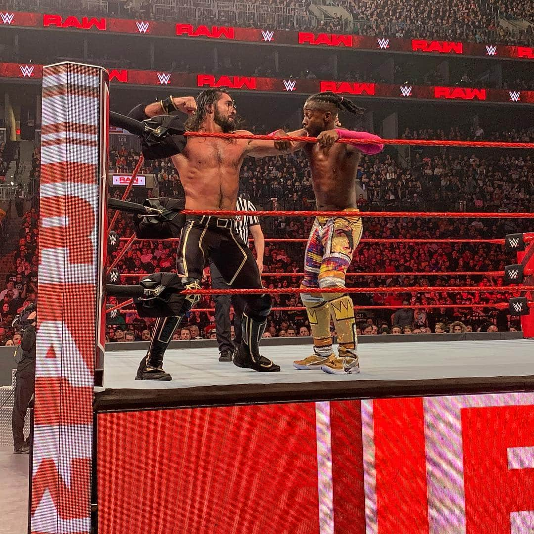 WWEさんのインスタグラム写真 - (WWEInstagram)「It’s winner take all between @wwerollins and @thetruekofi on the #RawAfterMania!」4月9日 11時49分 - wwe