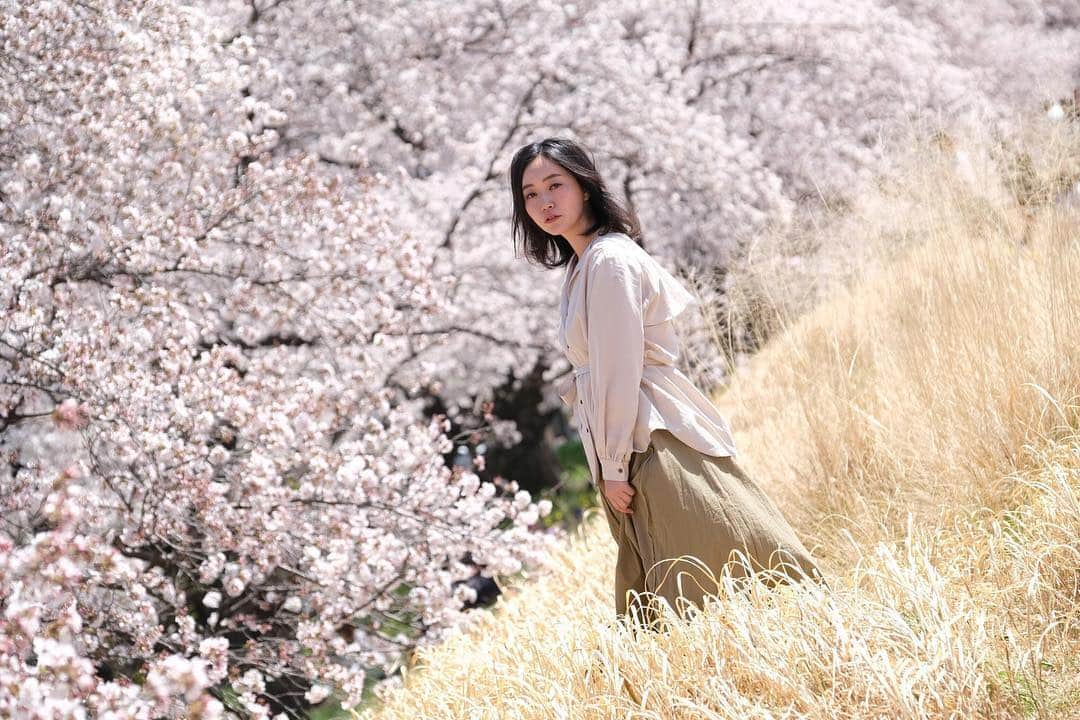 江守沙矢さんのインスタグラム写真 - (江守沙矢Instagram)「画像でお花見気分 🌸第1弾  桜の時期になると出かけたくなります。 花粉症さえなければ最強の季節。 明日はまた冷え込むようなのでみなさん気をつけてね。. . . 2kmに渡って土手にある桜は圧巻。 . . 菜の花と桜のスポットもあります。 毎年いろんな人を連れて行きたくなる場所。 熊谷てちょっと遠いけど、新宿から乗り換えなしで1時間、電車でいけるスポットにこの桜の規模ってなかなか無いと思う。 . . . . .  #熊谷桜堤 #日本桜100選 #日本さくら名所100選  #桜 #sakura #平成最後の桜 #日本の桜 #spring #springflower #springday #springwatch #kumagaya #ポートレート #portrait #spring #springflower  #japanspring #japanesegirl  #お花見 #土手の桜 #ピクニック #インスタ映え #さくら #春 #spring #photo #photography #江守沙矢　　#jalan_sakura2020」4月9日 12時10分 - saya_emori