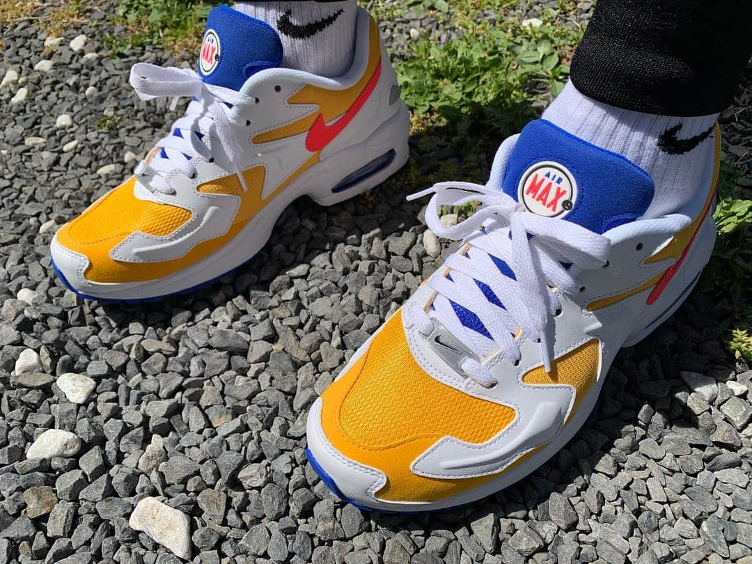 倉島大地さんのインスタグラム写真 - (倉島大地Instagram)「👟「Air Max 2 Light "University Gold"」🌸 ・ ・ この色をチョイス🤲 ・ ・ #nike #airmax #airmax2light #sneaker #kicks #👟 #atmos」4月9日 12時26分 - kurapi1