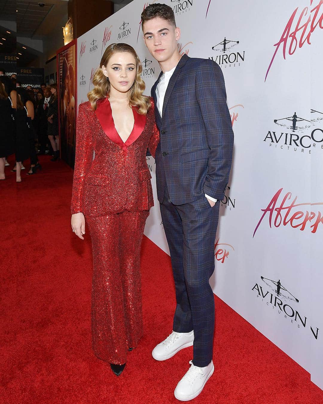 Just Jaredさんのインスタグラム写真 - (Just JaredInstagram)「@josephinelangford and @hero_ft celebrate the premiere of @aftermovie in LA! More photos on JustJared.com! #JosephineLangford #HeroFiennesTiffin #After #AfterMovie Photos: Getty」4月9日 14時30分 - justjared